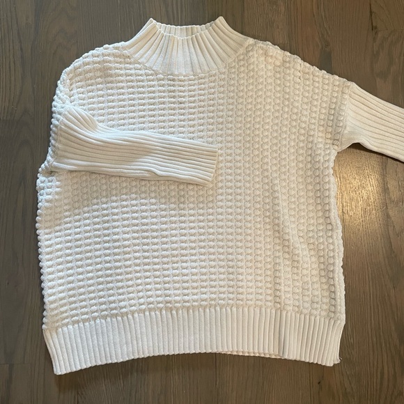 French Connection | White Knit Mock Neck Sweater (S) - Picture 2 of 4